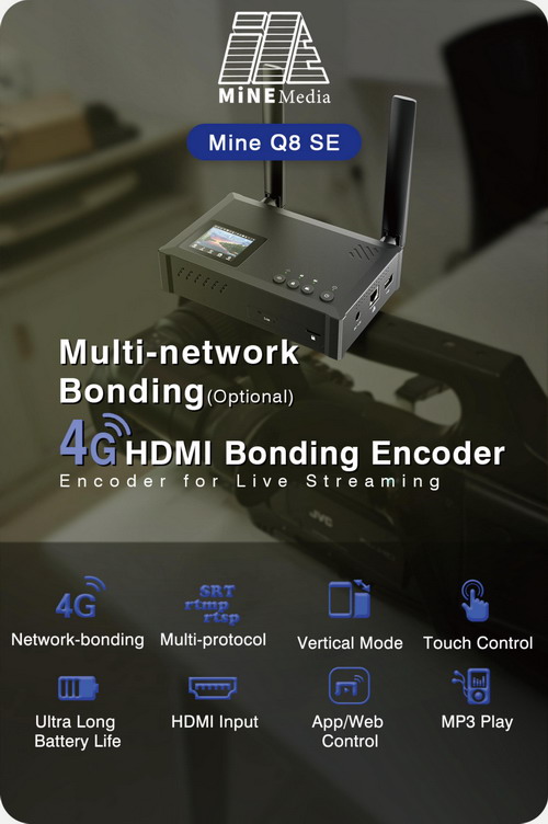 Mine Q8 SE 4G Live Bonding Encoder-5G Cellular Bonding Encoder, 5G ...
