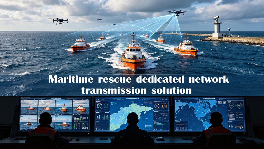 Maritime rescue operation scene
