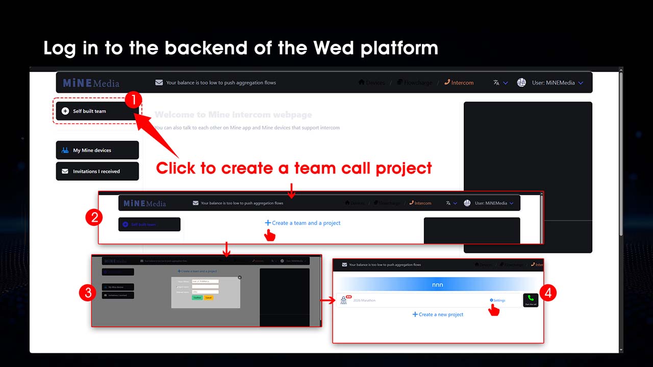 Web‑based operation