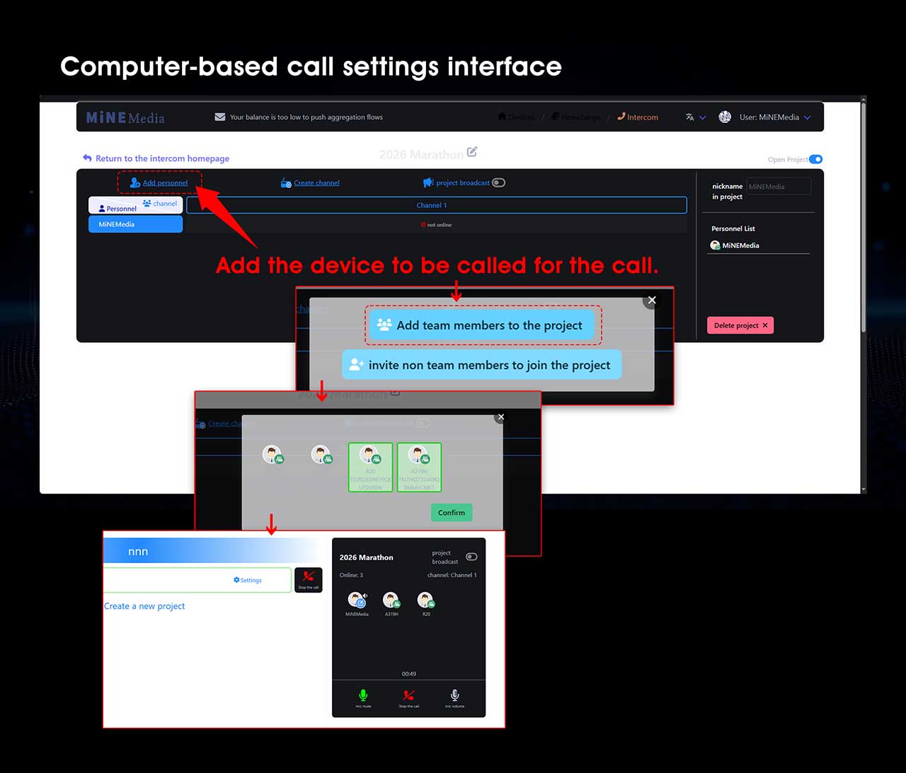 Web‑based operation