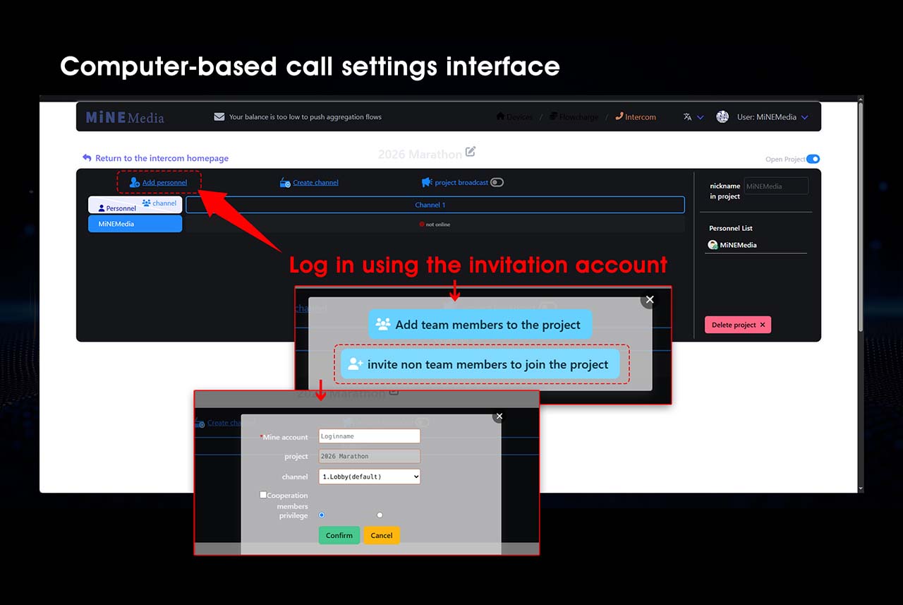 Web‑based operation